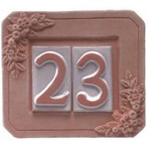Portanumero In Terracotta 2 Posti 18x16 Cm Q.ta 5