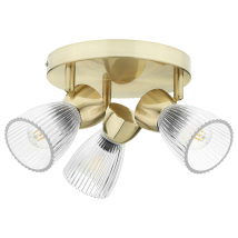 Deckenleuchte SPOT BEST 3xE14 – Metall und Glas – Schwarz und Gold – Höhenverstellbar – Elegante Pendelleuchte für modernes Interieur