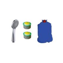 Wassersparset Küche Bad WC – Venturi-Handbrause (Luft) 7,20 L/min – Durchflussregler max. 5,67 L/min – WC-Wassersparbeutel 2L