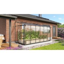 Vitavia - Anlehn-gewächshaus 'ida 7800', Schwarz, 7,8 M², 3 Mm Esg/6 Mm Hkp