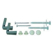 Essentials – Universal Wall Plug Fixing Set – Nylon Bracket, Concealed Screw Cap – 42831