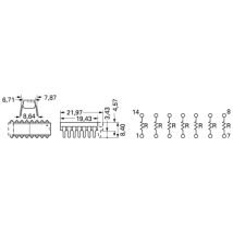 4116r-1-332lf Widerstandsnetzwerk 3.3 Kω Tht Dip-16 0.25 W 1 St. - Bourns
