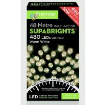 Premier Supabrights Christmas Tree Fairy Lights - 480 Led - Warm White