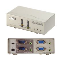 Matrix Switch Video 2 in 2 out VGA con audio – Uscite video: 2 x HDB-15 Femmina – Audio: 2 x stereo mini jack femmina – Aten
