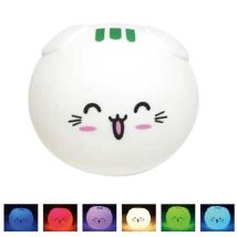Rgb-led-tischlampe Mit Touch-funktion, Katzenmotiv, Aus Weichem Silikon, Für Kinder