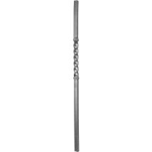 Iam Design - Zierstab 1200mm 30x30mm Zum Anschweißen, Stahlstange Passend Zu Handlauf Treppengeländer, Schmiedestahl Mittig Gedreht