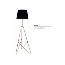 Sema 98356 - Black Metal Floor Lamp - Copper Colored Wire - D 40 X H 151 Cm