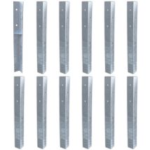 Wickey - Ground Anchor Post Anchor Set Solidlock For Climbing Frame & Swing Set, Angle Anchor For Play Tower & Garden Fence - 12 - Piece