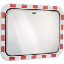 Verkehrsspiegel eisfrei 60 x 80 cm – Inox – Reflexfolie Typ RA2 – TÜV-zertifiziert – Windlastzertifizierung bis Windstärke 12