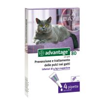 Bayer - Vorteilspunkt Für 80 Präventionsflöhe Und Zecken Für Katzen Mit 4 Kg 4 Pipetten