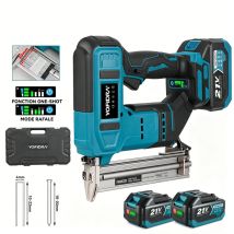 Onevan – Cloueuse Sans Fil 2 En 1 – Moteur Sans Balais – Clous Droits 10-30 Mm Et Clous Codés 10-22 Mm – Avec 2 Batteries Et 6000 Clous