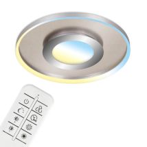 Lámpara De Techo Led Cct, Ø 49,5 Cm, 25 W, 3000 Lm, Cromo Níquel