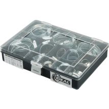 Schlauchschellenset – 10 Schlauchschellen Typ 020, 025, 032, 040, 050, 060, 070 – Material W1 – Bandbreite 9 mm