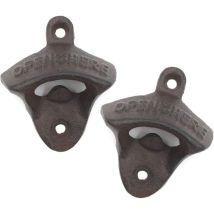 Wandmontierter Flaschenöffner, 2er-pack, Bierflaschenöffner Aus Gusseisen Im Vintage-stil