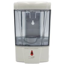 Desineo - Dispensador De Jabón Y Shampoo Automático De Pared 600 Ml Ergonómico Transparente
