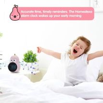 Sveglia Luminosa Creativa, Lampada Da Comodino, Luce Notturna, Sveglia Programmabile Per Bambini, Colore Rosa