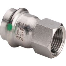 Viega Sanpress Inox-raccordo Di Transizione, D 22mm, Rp 3/4 Acciaio Inossidabile Modello 2312, 436629