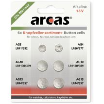 Ensemble De Piles Bouton Arcas, Ag3, Ag4, Ag10, Ag13, 6 Pièces