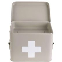 Tzmo Scatola Di Pronto Soccorso In Metallo Verde 21,5x15,5x16 Cm