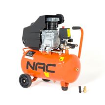 NAC Kompressor 24L 1,5kW 8 bar – Ölkompressor für DIY und Heimwerkerprojekte – 3 Jahre Garantie