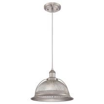 Suspension retro – 63387 – Nickel brossé, verre clair – 30 cm, 1 x E27, intérieur – WESTINGHOUSE