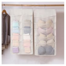 Trade Shop Traesio - Borsa Portaoggetti Da Parete Organizzatore Armadio Lavabile Con Gancio Metallo 30 Tasche -