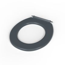 Nymas - Nymacare Bathroom Toilet Seat Grey Ring Only Stainless Steel Pillar Hinge