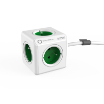 Allocacoc - Powercube Extended Type E Indoor 5outlets Ac 1.5m Grün Multisockel - Multisockel (indoor, 1.5m, 5 Outlets Ac, Type E (fr), Grün, Ce, Kema 