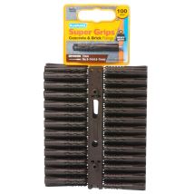 Plasplugs - Sbp 503 Solid Wall Super Grips Fixings Brown (100) Plasbp503