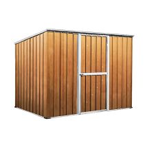 Casetta Box Da Giardino In Lamiera Di Acciaio Porta Utensili 260x185x192 Cm Enaudi Legno