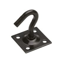 Fester Haken Mit Rechteckiger Platte, Durchmesser 6 Mm, 2 Stück