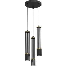 Milagro Lampe Minimaliste Suspension Noir Doré 90 Cm