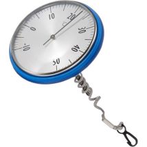 Thermomètre De Piscine Analogique, 40.2005, Adapté Pour Piscine Et Étang, Acier Inoxydable, Lecture Facile De La Température De L'Eau, Bleu, (l) 110 X