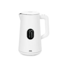 Bouilloire Sans Fil 1.5l 1800w Blanc Température Réglable - Ade - Kg21001