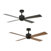 Beacon – Newport Black DC Ceiling Fan with LED Light and Remote Control – 54" Diameter – 6 Speeds – Energy Class F