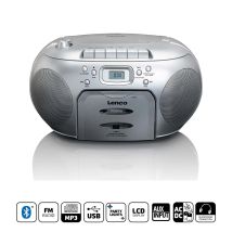 Tragbarer Ukw-radio-cd-kassettenspieler Silber