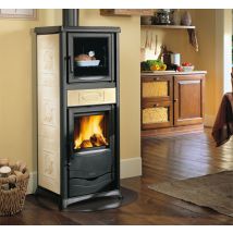 Stufe A Legna Rossella Plus Con Forno Liberty Nordica Cm.56x54xh136