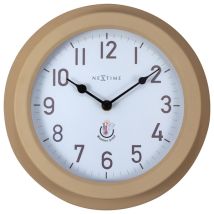 Nextime - Wanduhr Poppy Metall Sand Ø 22 Cm Für Innen Und Außen Gartenuhr