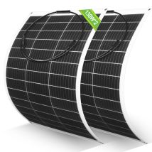 Eco-worthy - 260w 12v (2 Pezzi 130w) Pannello Solare Flessibile Monocristallino Solare Fotovoltaico Per Camper Camper Van Barche E Altre Superfici 