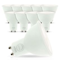 Arum Lighting - Lote De 10 Led Bulbs Gu10 7w Eq. 60w Regulable Temperatura De Color: Blanco Cálido 2700k