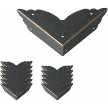 12 Protectores De Esquinas De Metal Vintage, Estilo Antiguo, Para Muebles, Mesas, Baúles Y Joyeros.