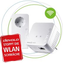 Devolo Magic 1 WiFi mini Starter Kit – schnelles Internet über Stromnetz – App steuerbar – 2 x AES-Verschlüsselung – 19 cm