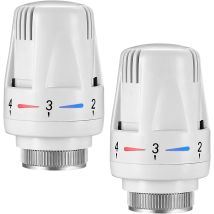 2er-set Thermostatkopf M30 X 1,5, Thermostatventile Für Heizkörper, Ersatzkopf Für Heizkörperthermostatventil Für Zuhause Oder Büro