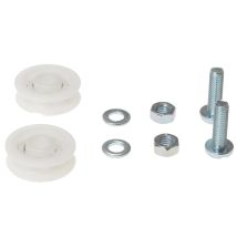 Alm Gh006 Sliding Door Wheel Kit For Greenhouses, 2 X 28mm Nylon Wheels