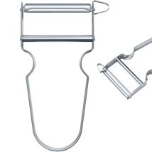 Victorinox – Pelador de frutas y verduras con hoja lisa – Acero inoxidable – Color plateado – 6.0912
