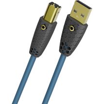 Oehlbach Usb-kabel Usb-b Stecker, Usb-a Stecker 10 M Petrolblau Doppelt Geschirmt, Vergoldete Stec