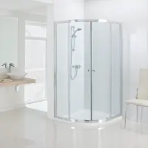 Offset Quadrant Shower Enclosure Cubicle 1200mm X 800mm Chrome Lakes Alterna