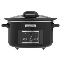 Crock-pot Pentola Per Cottura Lenta, Slow Cooker, 4.7 Litri, Fino A 6 Persone, Coperchio Con Cerniera, 2 Impostazioni Cottura, Spegnimento E Funzione 