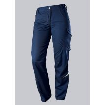 Pantalon De Travail Femme Ete Multipoches - Coupe Ergonomique Taille Extensible - Polyester/coton - Taille 40 - Bleu Nuit