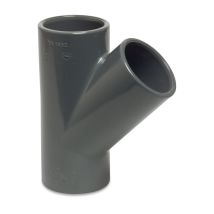 Mega T-stück 45° Pvc-u 25 Mm Klebemuffe 16 Bar, Grau